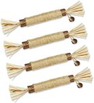 Catnip Toys 4 Pack Silvervine Chew Stick for Indoor Cats, Natural Cat nips Interactive Kitten Teething Dental Toy