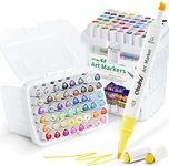 Ohuhu Colouring Pens 96 Colours, Graffiti Pens Markers Set for Architectural Design Double Tipped Alcohol Markers Alcohol-based Art Marker for Artists (Fine&Chisel Tip)