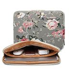 KAYOND Gery Rose Patten canvas Water-resistant 15.6 Inch Laptop Sleeve case for 15inch 15.4inch 15.6inch Notebook Computer