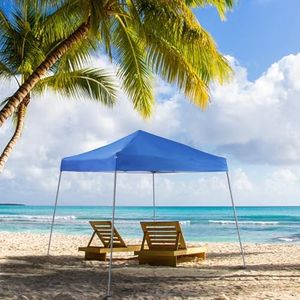 MFSTUDIO Pop Up Canopy Tent, Gazebo Shelter Sun Shade Canopies Waterproof Patio Portable Popup Outdoor Tents for Beach,Parties,Camping,Royal Blue
