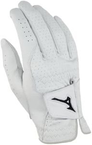 Mizuno Tour Golf Glove | Men's Right Hand Golf Glove | White/Black | Large