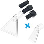 Happy Tree Universal Fits All Shop Vacs See-Through Extraction Nozzle Large & Small with 2-1/2"and 1-7/8" and 1-1/4" Adapters for Upholstery/Carpet Cleaning, Shop Vac Extractor Head Attachment