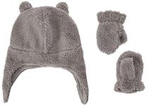 Simple Joys by Carter's Unisex Babies' Hat and Mitten Set, Grey, 12-24 Months