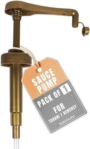 eBun Sauce Pump Dispenser Compatible with 64 oz Torani, Ghirardelli, Davinci, Fontana, Hershey's Containers, Chocolate & Caramel Sauce, Half Gallon & 1 Gallon Pump Dispenser for Popcorn Butter
