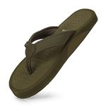 YOHO Waves Men ortho slippers with arch support |soft comfortable stylish and anti skid Men's Flip-Flops & Slippers in exciting color | Styles | Daily Use |Waves (Olive, numeric_9)