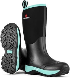 WOVENPAK Rubber Boots for Women, Waterproof Rain Boots Women, Insulated Hunting Boots, Neoprene Garden Mud Boots All Season for Hunting, Gardening, Farming, Size 6
