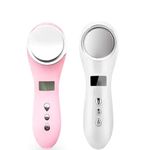 Abgrow Handheld Face Massager with EMS, Hot & Cold Mode for Skin Tightening & Rejuvenation, Wrinkle Removal, Massage