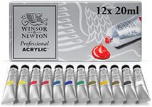 Winsor & Newton Artists' Acrylic Color 12-Tube Set, 20ml