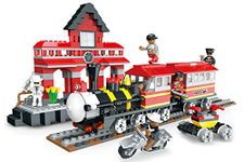 RVM Toys Railyway Station Platform and Train with Bike 464 Pcs Building Blocks Toy for Boys and Girls