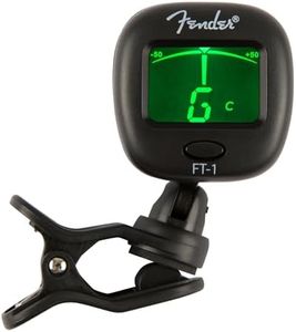 Fender FT-1 Pro Afinador de Pinza, Para Guitarras Eléctricas, Acústicas y Bajo, Negro