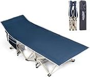 OVERMONT Oversized Folding Camping Bed for Adults,75 * 28" Extra Wide,2400D Oxford fabric,550lbs Load Capacity,Heavy Duty Sleeping Cots with Carry Bag, Portable Travel Camp Cots