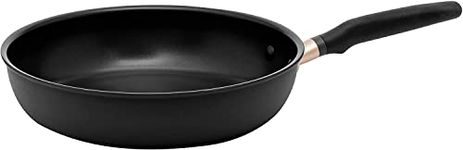 Meyer Accent Series Hard Anodized + Nonstick Open Frying Pan/Skillet with Silicone Handles/Gas and Induction Suitable/ 3mm Thickness, 26cm/2.6 litres, Matte Black