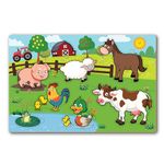 JOYWOW Wooden Farm Animals Puzzle for Kids for Age 1 2 3 4 5 and Above,Colourful Learning Educational Montessori Kids Toys, Puzzle Board Toy for Pre-School (Farm Animals)