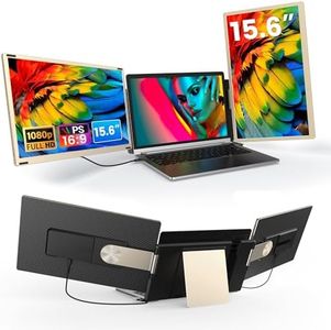 Venraty Upgraded 15.6" Laptop Screen Extender,FHD 1080P IPS Triple Laptop Screen Extender,2 Detachable Screens Design Laptop Monitor Extender for 13"-17.3" Laptops (Mac, Wins, Android, Dex)