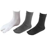 Trader Plus 3 Pairs V-Shape Splited Toe Tabi Socks，Flip Flop Tabi Socks