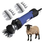 Pet & Livestock HQ Unisex Electric Shearing Machine&Hair Trimmer Fur Grooming Clippers For Sheep Goats Alpaca Llamas Angora Rabbits Hand Piece Cutter Kit For Livestock 2 Blades Ce(380W),Black