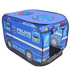 deAO Police Truck Foldable Tent-Children House Indoor Outdoor Play Toy Gift for Kids