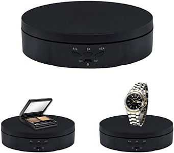 Mcbazel 360 Degree Motorized Rotating Display Stand, 5.7 Inches Electric Rotating Turntable with Low Noise for Jewelry/Photography Products/Watch/Cup and ect. - Black