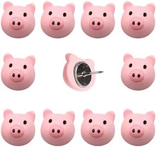 30 pcs Decorative Push Pins Pink Little Pig Resin Handmade Cute Thumbtack Paper Map Marker Picture Memo Note Drawing Pin Decorative Nail Cork Board Office Accessories（Pig）