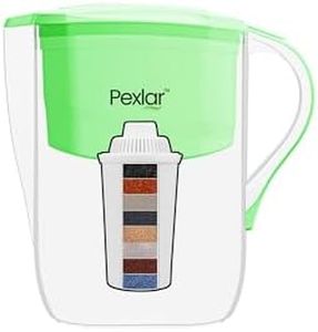 Pexlar Alkaline Water Filter Jug 4L | Alkaline Water Generator with Antioxidant & Antibacterial Technology | pH 8–8.5 Ionizer | Mineralized Drinking Water | BPA Free (Green)