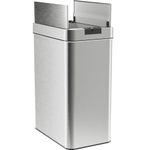 hOmeLabs 50L Automatic Stainless Steel Kitchen Bin with Butterfly Lid and Motion Sensor