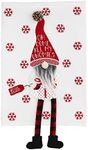 Mud Pie Christmas Dangle Gnome Tea Towel, Gnomies, 21" x 14"