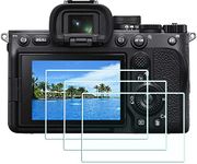 Screen Protector for Sony A7 IV A7IV A74 Camera,0.3mm High Definition 9H Hardness Optical LCD Premium Glass Protective Cover [3 Pack]