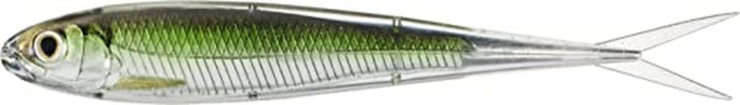 LiveTarget, Twitch Minnow Soft Jerkbait, 4 1/2" Length, 1/4 oz, Variable Depth, Silver/Green, Package of 1