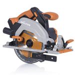 Evolution Power Tools R165CCS-Li Cordless Circular Saw with Multi-Material Cutting - Includes 165MM TCT Blade, 3 Year Warranty, Black/Orange, (066-0001)