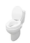 Pepe - Raised Toilet Seat with Lid 4 Inches, Toilet Seat Riser for Elderly, Disabled Toilet Seat Riser 4 Inch, Elevated Toilet Seat for Adults, Toilet Raiser for Elderly Adults