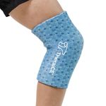TheraICE Junior Knee Ice Pack Wrap Compression Sleeve for Injuries, Reusable Gel Cold Packs Brace also for Ankle & Calf - Flexible Cold Wrap Recovery for Meniscus, ACL, MCL Pain Relief (X-Small)