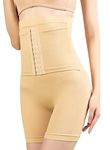 Hi-Waist Tummy Control Shapewear Girdle Waist Butt Lifter Panty Plus Size Body Shaper Corset (XL, Beige a)