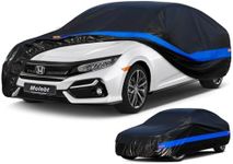 Molebt Car Cover Waterproof All Weather for Automobiles, Universal Fit Audi A4, Toyota Corolla/Prius, KIA Forte, Hyundai Elantra, Chevrolet Volt, Volkswagen Jetta, Honda Insight, Ford Focus etc.
