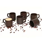 Eha Earth-Friendly Comfy Coffee Cup Set of 6 | 200 ml | Made with Rice Husk & Bamboo Fibers | Microwave Safe | for Hot & Cold Coffee Mug, Tea & Milk | Natural Matte Finish | Coffee