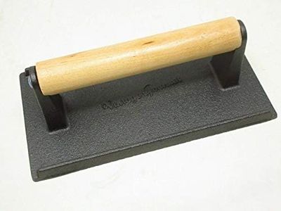 Vintage Gourmet®Heavy Weight Cast Iron Steak Burger Press Flat Top Griddle Grill