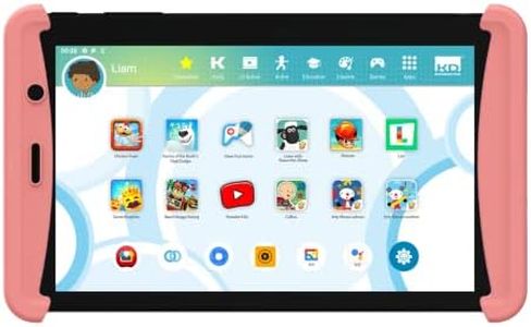 KURIO C21171 Tab Lite 2 Pink Android Tablet for Children, 7 Inch Touch Screen, 16 GB Memory, Camera, 40+ Apps, Child Lock, Protective Case, Learning Computer, Children's Tablet, Laptop Toy Ideal for