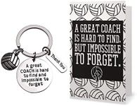 Volleyball Coach Keychain & Card Gift Set, Coach Gifts, Great Coach is Hard to Find But Impossible to Forget Coach Key chain