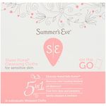 Summers Eve W-BB-1593 Feminine Cleansing Cloths for Sensitive Skin Sheer Floral by Summers Eve for Women - 16 Pc Cloths