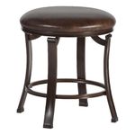 Hillsdale Hastings Backless Vanity Stool, Antique Brown