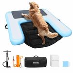 Gymodel Inflatable Dog Boat Ramp, Non-Slip Floating Dock Ladder for Pools, Boats & Lakes, Dog Pool Ramp for Dogs Up to 200 Pounds