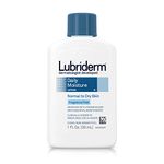 Lubriderm Daily Moisture Hydrating Unscented Body Lotion with Pro-Vitamin B5 for Normal-to-Dry Skin for Healthy-Looking Skin, Non-Greasy and Fragrance-Free Lotion, 1 fl. oz