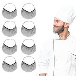 Giantree 100Pcs Beard Nets, Elastic Comfortable Protective Beard Covers Black Food Service Beard Covers Breathable Beard Net for Food Service, Cooking, Cleaning, Construction