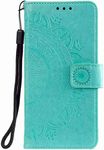 Samsung Galaxy A53 5G Phone Case, Protective Wallet Case Flip Shockproof PU Leather Card Slots Embossed Mandala Magnetic Closure Stand Cover for Samsung Galaxy A53 5G, Green