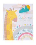 UK Greetings Medium Gift Bag for New Baby Boy or Girl - Cute Giraffe Design