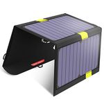 X-DRAGON Foldable Solar Chargers, 20W Waterproof Portable Solar Panel Charger with Dual USB Ports & SolarIQ Technology for Android Smartphones and More