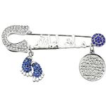 Islamic Decorated Scarf Pin Islam Muslim Mashallah in Arabic Turkish Brooch Arab Turkish Islam Four Quran Marsala Jewelry