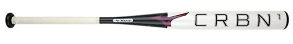 Mizuno CRBN1 - Fastpitch Softball Bat (-10) | Womens Composite Fast Pitch BAT | White-Black | 23oz | 33 INCHES (3300)