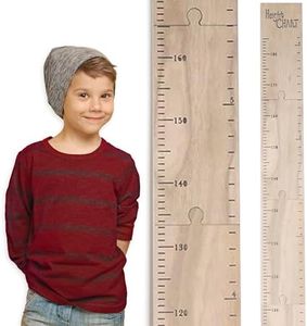 Ling-Luo 1 Set Height Ruler Wooden Ruler,Height Chart, Wooden Growth Chart for Wall,Perfect Nursery,Room Decor to Measure (210cm)