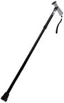 Drive Medical Adjustable Lightweight Folding Cane with Gel Hand Grip, Black