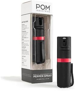 POM Pepper Spray Black Flip Top Pocket Clip - Maximum Strength OC Spray - Self Defense - Tactical Compact & Safe Design - 25 Bursts & 10 ft Range - Powerful & Accurate Stream Pattern